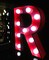 LED Marquee Letter Light Sign Wooden Red (R) 25cm