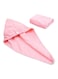 Generic Hair Drying Towel With Button Pink 100G