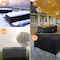 Waterproof Patio Furniture Cover Black,Oxford Garden Furniture Cover, Anti - UV, Windproof, Dustproof, Heat Resistance 270*180*89 cm