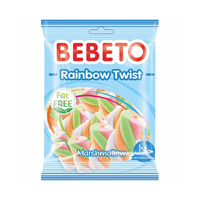 Bebeto Marshmallow Rainbow Twist 70GR