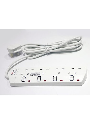 Koolen Plug Socket With Four Plugs, 3 Meter Cable Length, 301100003