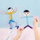 Montessori 24pcs Creativity Educational Wooden Stick Man Puzzle Game Toys Training Kids Hand-eye-Brain Coordination (Girl)
