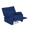 In House Velvet Classic Recliner Chair - Dark Blue - NZ10
