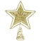 Christmas Magic Christmas Tree Topper Star for Decoration- 25 cm Size- Gold