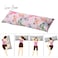LUNA HOME 1 Piece Long Body Pillow Case, Pink Color Butterfly Design