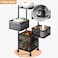 Jjone Multi-Layer Kitchen Storage Shelf, Rotatable Kitchen Fruit Vegetable Storage Basket, Square Kitchen Storage Rack Floor Standing, (5Layer, Square)