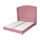 In House Maldives Velvet Bed Frame - King - 200x200 cm - Light Pink