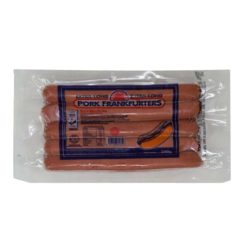 Farmers Choice Extra Long Pork Frankfurters 500g