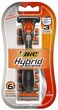 BIC Hybrid Advance 3 Disposable/System Shaver, Men, 6-Count - Pack of
