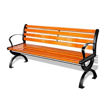 XIANGYU outdoor water proof wood plastic composite park bench with backrest