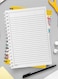 Lowha Spiral Notebook With 60 Sheets And Hard Paper Covers With Boho Clouds Design, For Jotting Notes And Reminders, For Work, University, School