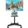 Rolling TV Stand, Mobile TV Stand with Upgraded Wheels For 32-75 Inch LCD LED OLED Flat Screen TVs up to 50 kg, Height Adjustable TV Stand With Laptop Shelf Black
