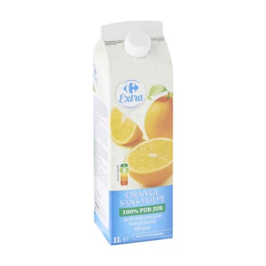 Carrefour Pure Orange Juice without Pulp 1L