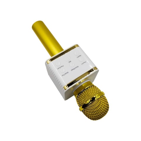 Generic Bluetooth Speaker Mic Karaoke Microphone V7 - Yellow With White