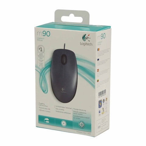 Logitech M90 Wireless Mouse 1000 DPi - Black