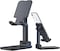 Cell Phone Stand, Adjustable phone holder for Desk, Foldable Desktop Tablet Stand Holder, Double Adjustable Mobile stand Phone Tablet Holder (Black)
