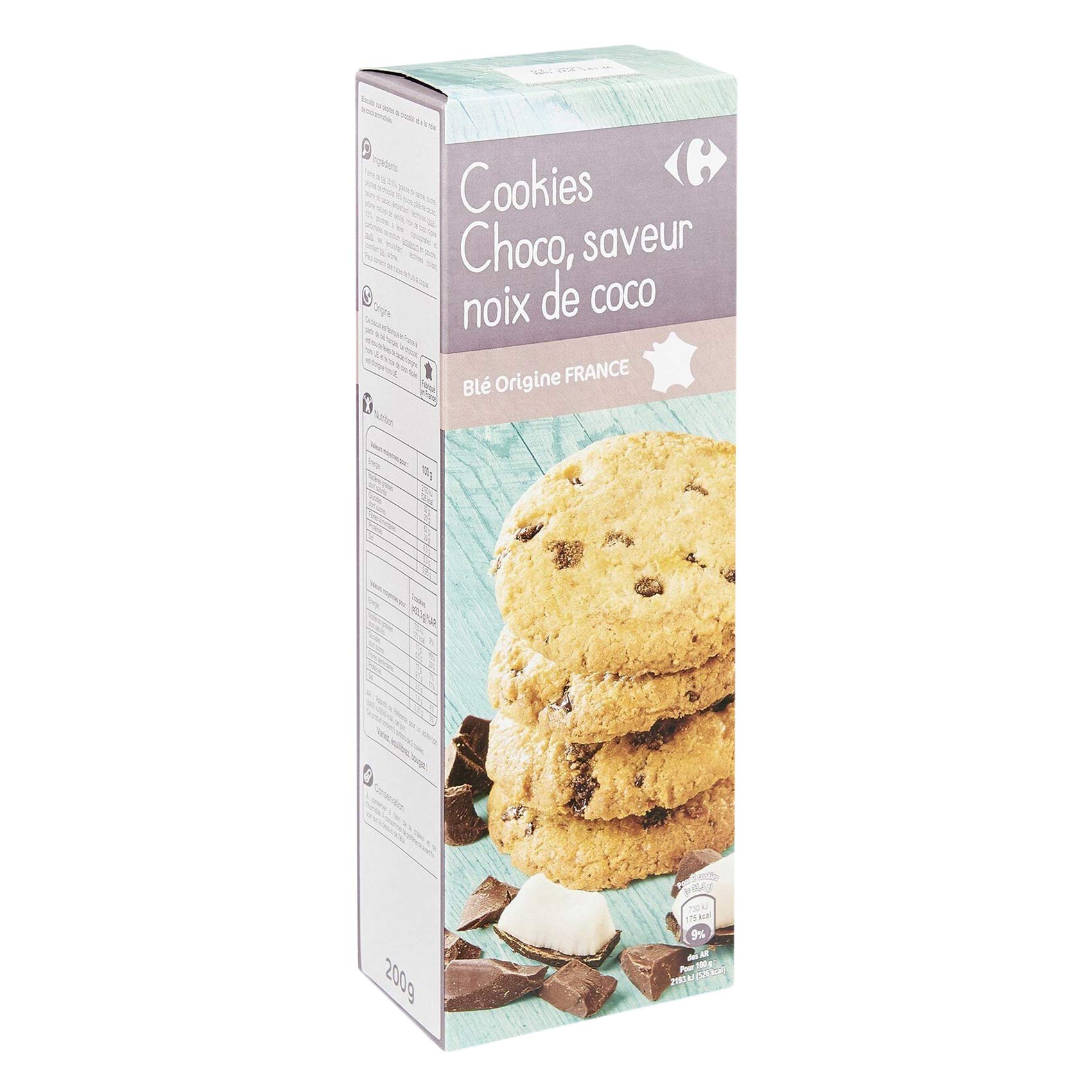 Carrefour Coconut Chocolate Chips Cookies 200g