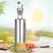 Generic-Olive Oil Dispenser Glass and Stainless Steel Bottle Drizzler Vinegar and Oil Cruet with Pourer Drip-Free Spout for Kitchen 300ml / 10oz