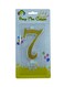 Party Time Unscented Birthday Candle Number 7