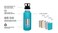 Loch 650ml (22 Oz) Standard Bottle Pure Blue