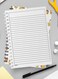 لوحة  دفتر سلك ٦٠ ورقة بغلاف من الورق المقوى بتصميم اوراق الخريف، لتسجيل الملاحظات وتدوين التذكيرات للعمل أو الجامعة أو المدرسة