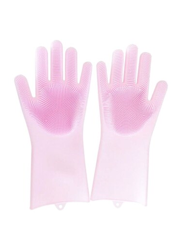 Generic - Silicone Dishwashing Gloves Pink