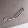 Stainless Steel Shower Angled Grab Bar (1 Inch Thick),Shower Sturdy Safety Handle, Bathroom Balance Bar, Safety Hand Rail Support,Handicap, Elderly, Injury, Senior Assist Bath Handle, by WESDA