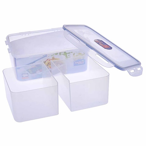 Lock and Lock Food Container Rectangular Divided - 2.3 Liter