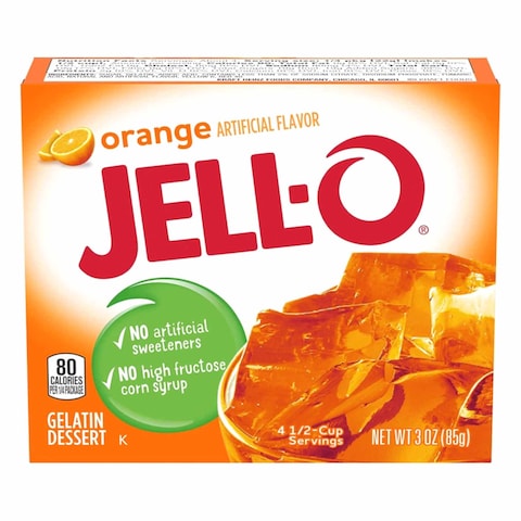 Jell-O Orange Flavor Instant Gelatin 85g