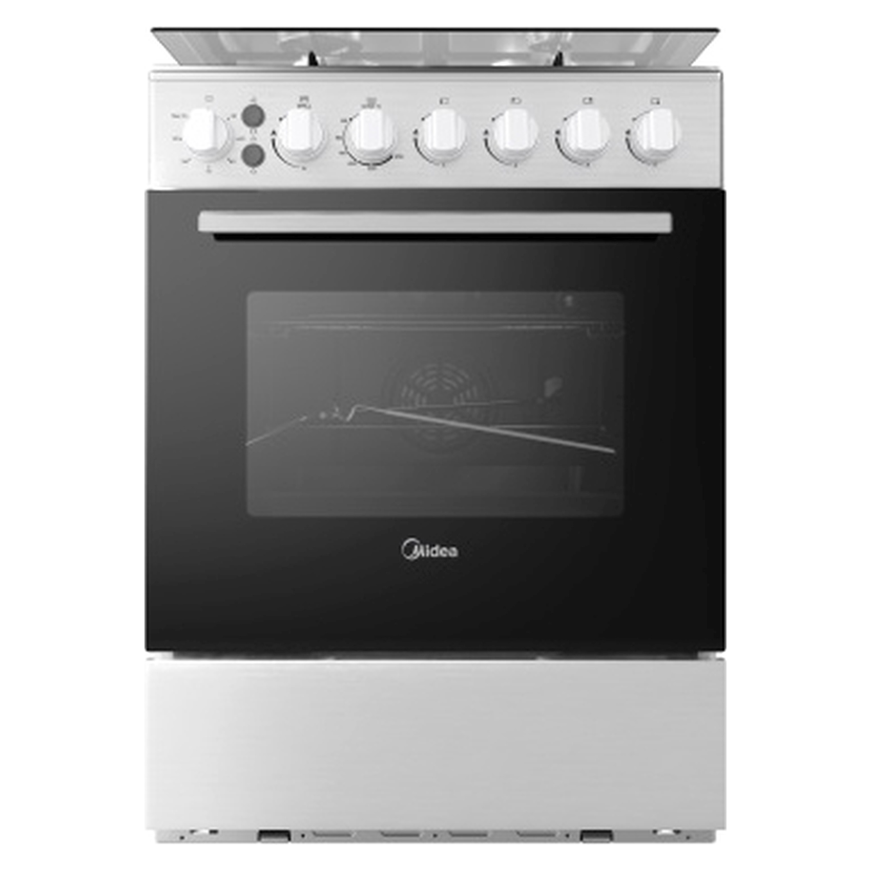 Midea 4 Burner Cooker With Multifunctional Oven EME6060-C Silver 60x60cm