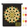Generic-15-inch Magnetic Dart Board Darts  Double Sided Rollup Flocking Dartboards Darts Plate of Safety Dart Safety Game Board For Indoor/Outdoor   With 4/6 Darts