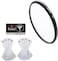 Coopic 72mm Uv Lens Protective Filter With 8Pcs Huanor Hn7 24mm Dry &amp; Wet Professional Ccd/cmos Swab Camera Sensor Cleaner For All Cameras