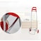 Foldable Shopping Trolley Cart, 4 Wheel Shopping Cart, Stainless Frame Shopping Cart- Red