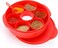 oliveware Stylo Spice box with spoon, BPA free, Ideal for Kitchen, 7 small Containers (150ml) - Red














