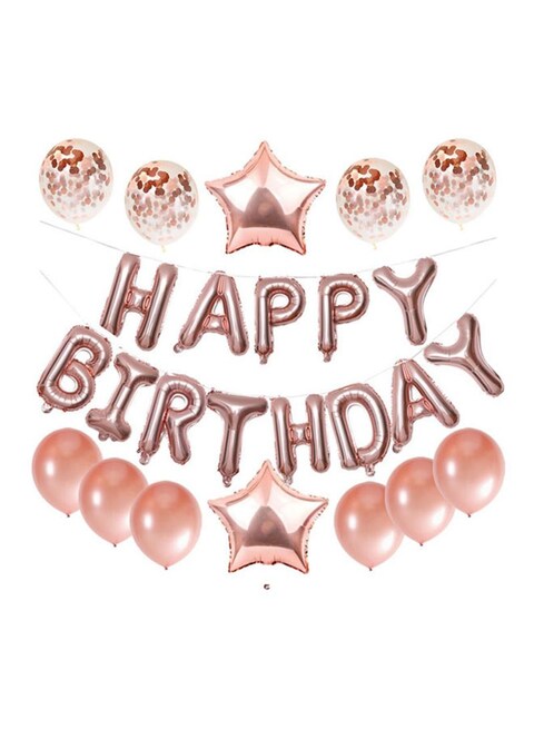Olliwon 25-Piece Happy Birthday Party Balloon Set 16inch