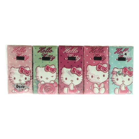 Buy Hello Kitty 4 Ply Pocket Tissues Pack of 10 in UAE