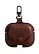 AirPods Pro 2 Case Leather Case Cover with Keychain Compatible with Apple AirPods Pro 2nd Generation 2022 Dark Brown