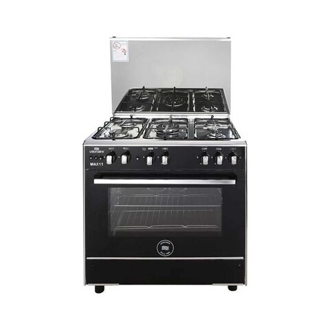 Unionaire Gas Cooker - 5 Burners - 80 cm - Black - C68SS-GC-447-F-SO-2W-M11-AL
