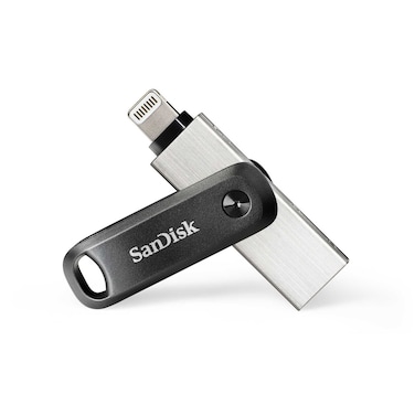 SanDisk iXpand Flash Drive Go With Dual Connector Flash Drive 256GB Black White