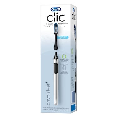 Orab-B Clic Manual Toothbrush Onyx Silver