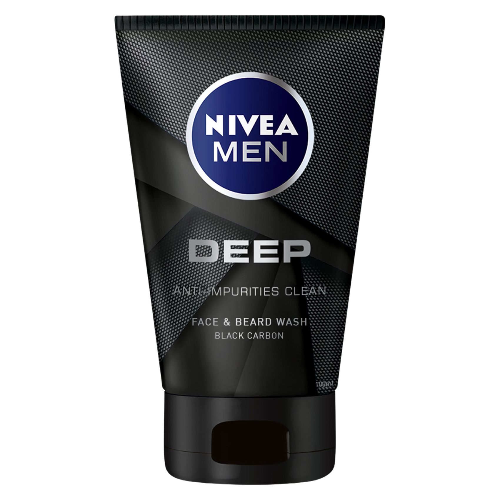 NIVEA MEN Deep Cleansing Face And Beard Wash With Active Charcoal 100ml