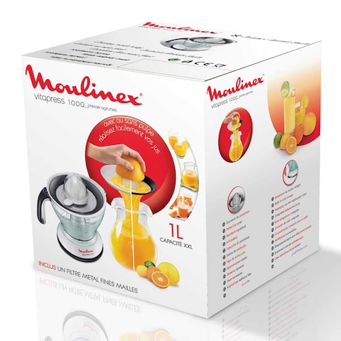 Moulinex PC302B27 Vita Press Citrus Juicer White 25W 1L