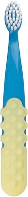 Radius Totz Plus Brush Kids Toothbrush Silky Soft Bpa Free Ada Accepted Designed For Delicate Teeth &amp; Gums For Children 3 Years &amp; Up, Blueyellow, Pack Of 1