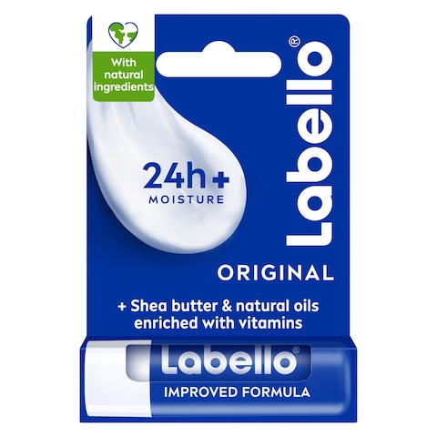 Labello Original 24 Hour Moisture Lip Balm With Shea Butter And Natural Oils 4.8g