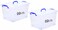 HIWARE Plastic Storage Box With Lid 20 LTR Semi Clear 2 Pcs Set   For Clothes, Toys, Books, Snacks, Shoes and Grocery Storage Box. (20 LTR)&hellip;