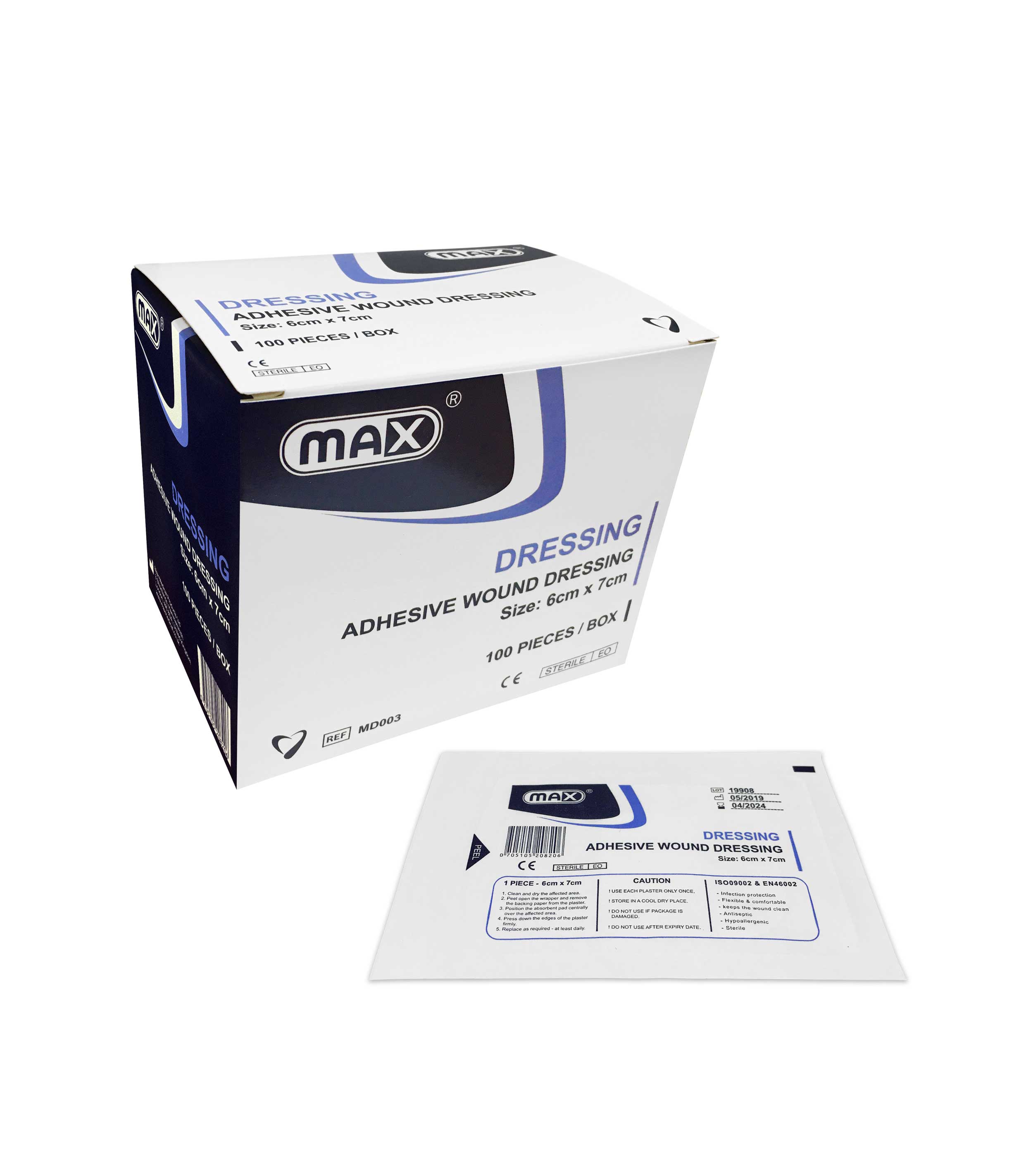 Buy Max Wound Adhesive Dressing 6cmx7cm, 100pcs/Box Online | Carrefour UAE