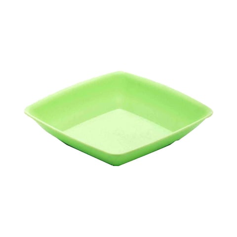Zahran Deep Square Plate - Green