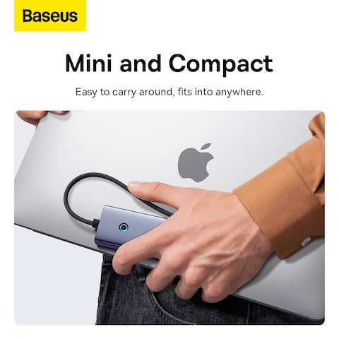 Baseus 4 In 1 Port USB C Hub To USB 3.0 Extension Compatible For MacBook Pro Air Samsung S22 Ultra Huawei Mate XS 2 P50 MateBook LG Chromebook iPad Pro Air 5 Dell XPS 15 Space Grey