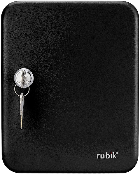 Key Cabinet Wall Mount Design Safe Box with Key Lock (20 Key Capacity) Black