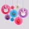 Generic Party Decoration Unicorn Face - Paper Fans Decoration Set Of 8 For Unicorn Theme Birthday Decoration / Unicorn Party Supplie Set For Party Birthday Wedding Events Accessories, Mix Set Of 8